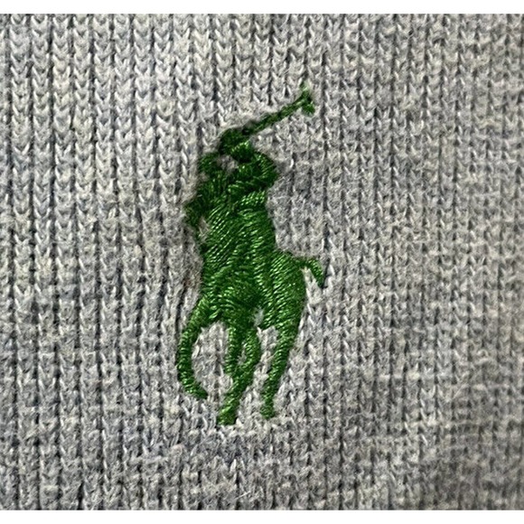 Vintage Polo Ralph Lauren Sweater Mens Medium Blue Long Sleeve 1/4 Zip Pony Logo - Picture 3 of 8